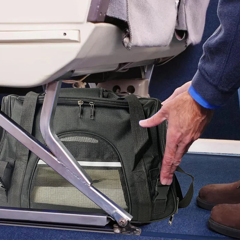 Travel Pet Bag – Foldable & Breathable Shoulder Carrier