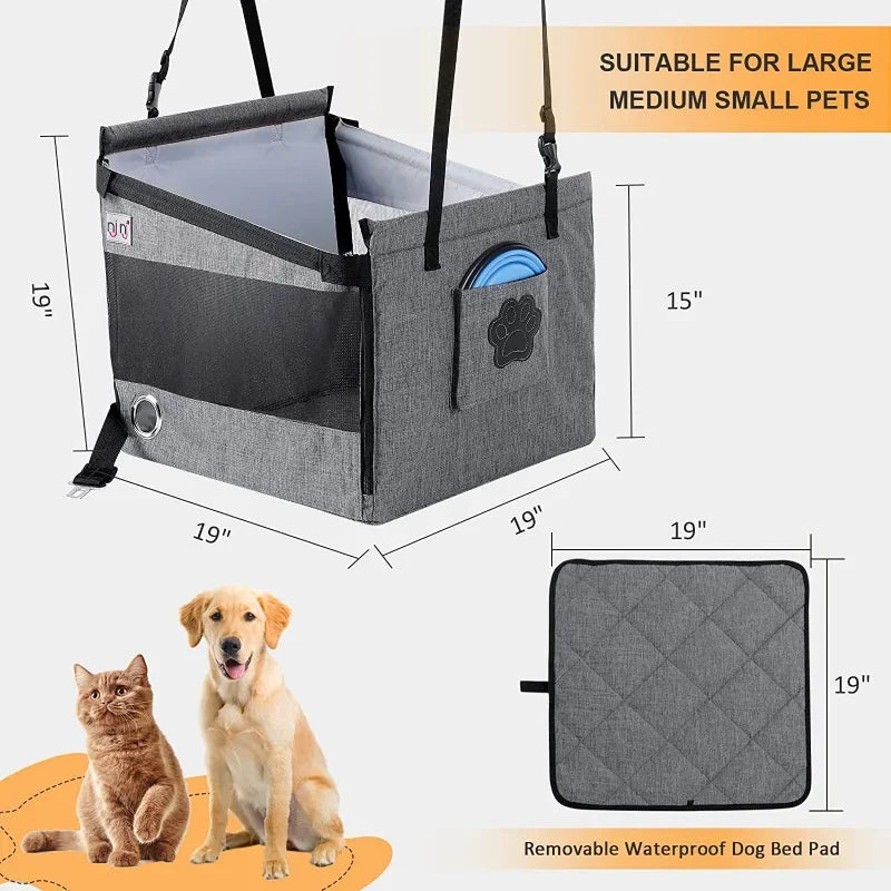 Car Pet Seat Basket – Safe & Comfortable Travel for Dogs or Cats