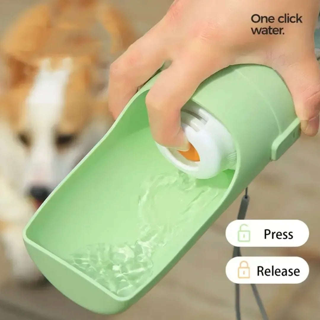 2-in-1 Pet Travel Water & Food Bottle – Portable & Foldable