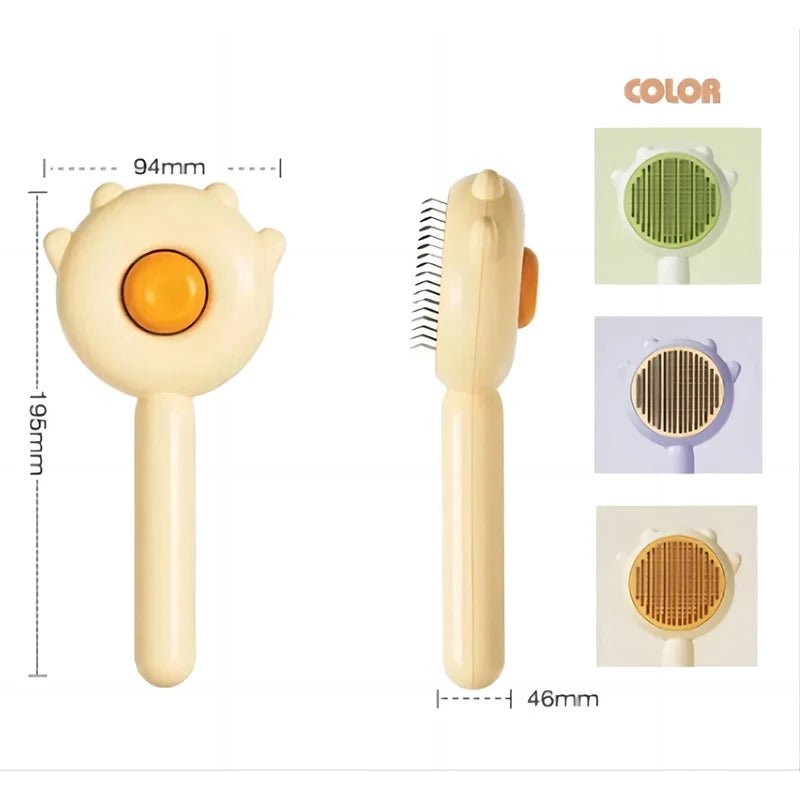 Pet Brush – One-Click Self-Cleaning Grooming Brush for Dogs & Cats