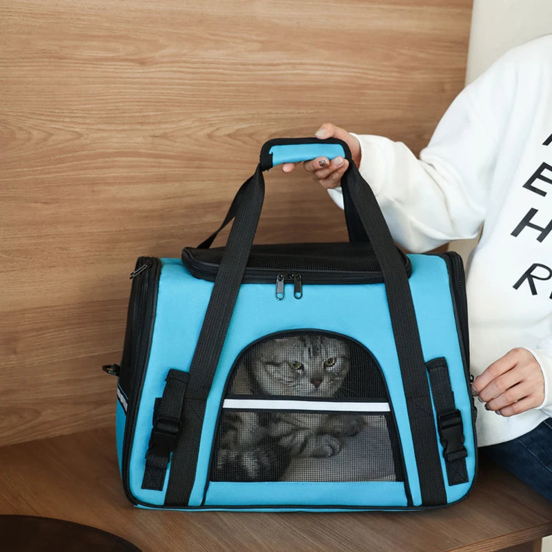 Travel Pet Bag – Foldable & Breathable Shoulder Carrier
